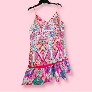 Boutique Beachy & Flowy Mini Dress SIZE L